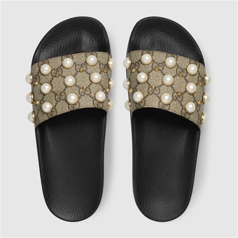 gucci pearl slides replica|offbrand gucci slides.